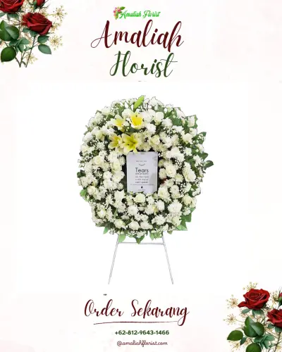 Krans Bunga Duka Cita di Kunciran Jaya
